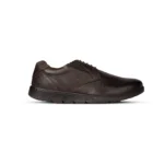 Side Profile View | Men's Formal Dark Brown Leather Lace-Up Shoes - Side Profile
